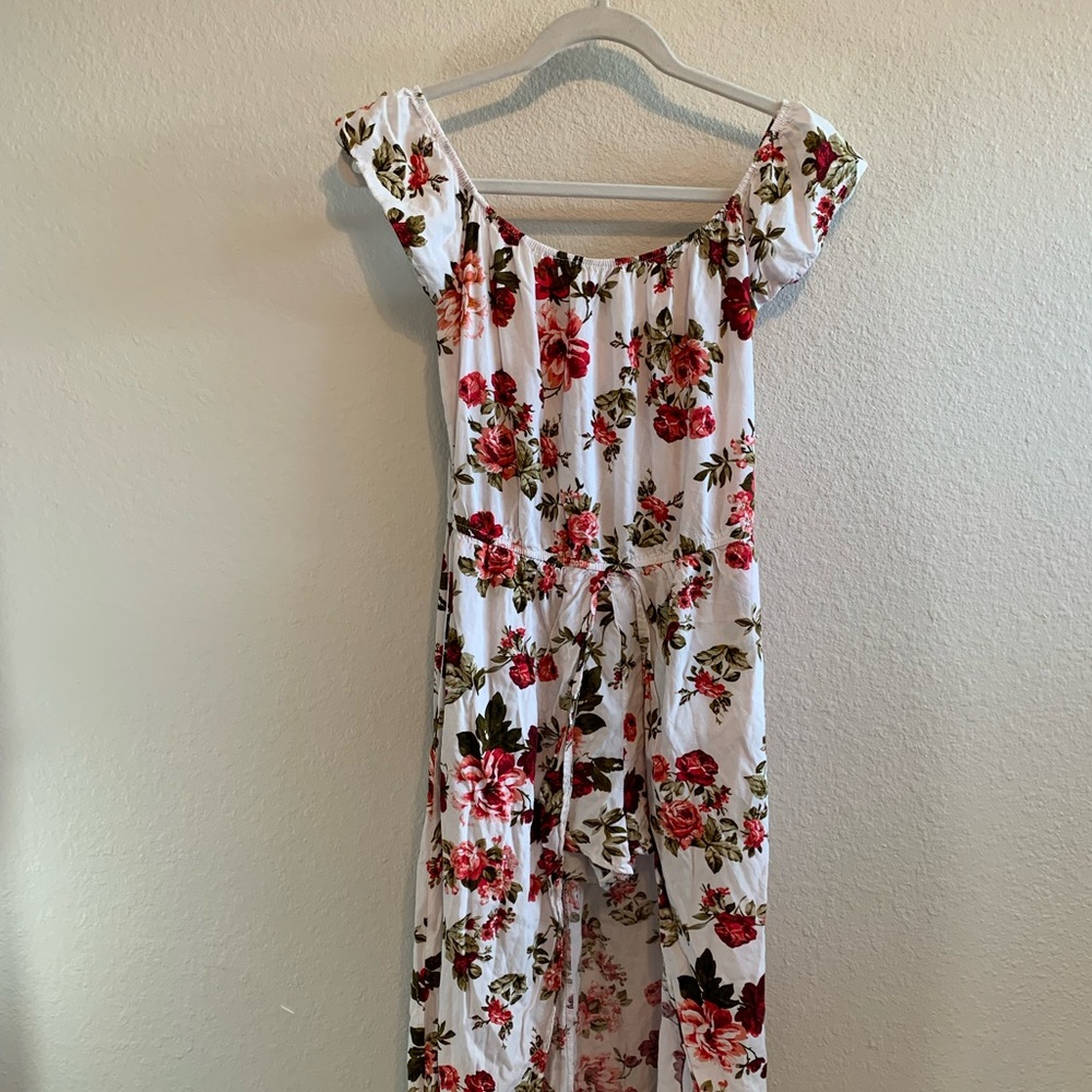 Sweet and sexy floral dress with built-in short-shorts.